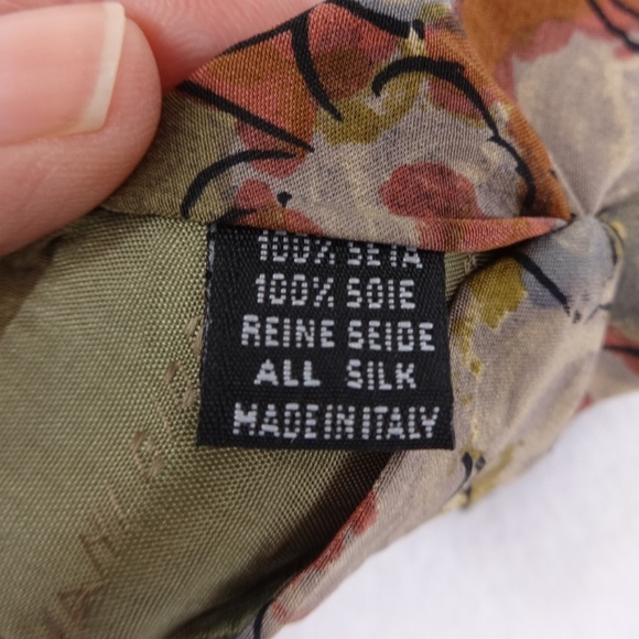 Giorgio Armani 2 Silk Ties Vintage Rust Brown face - Picture 7 of 8